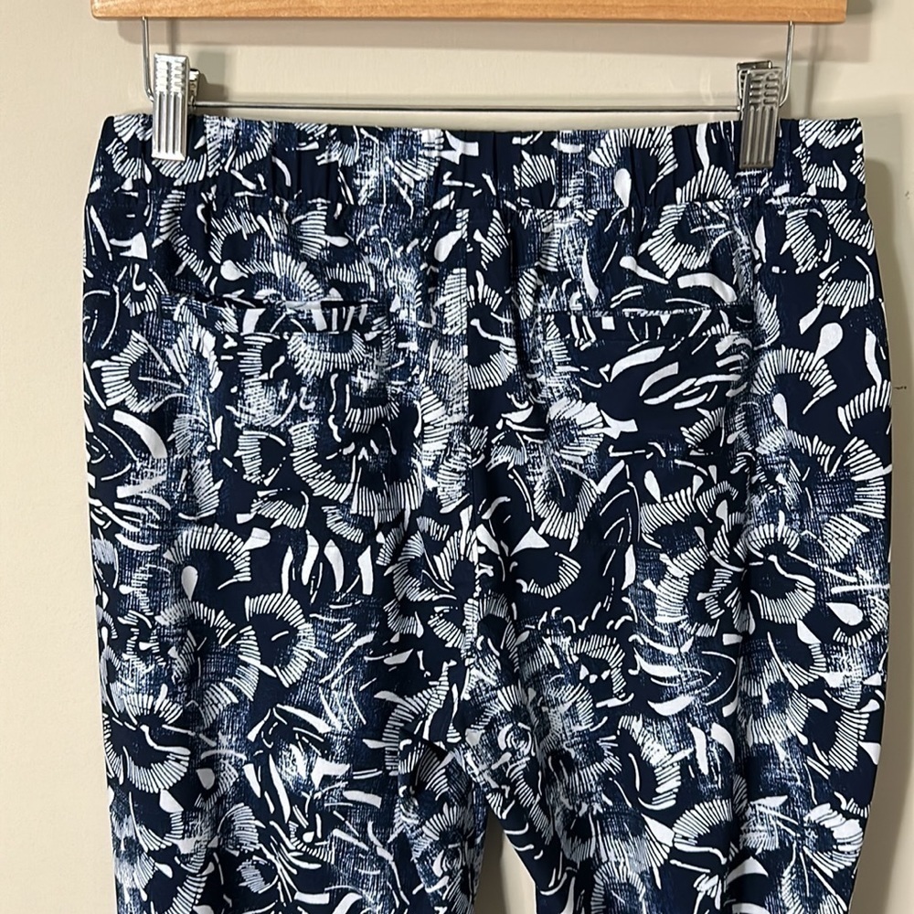 Athleta Ariel Aspire Printed Pant Jogger Blue Floral Lightweight stretch Size 10 - Picture 10 of 16